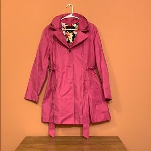 Fuchsia London Fog Trench Raincoat